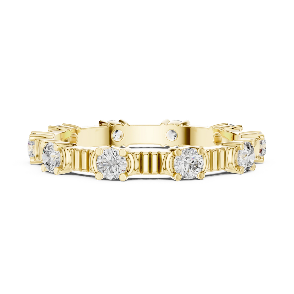 Moissanite Round Eternity Band 0.65 CTW Brilliant Cut