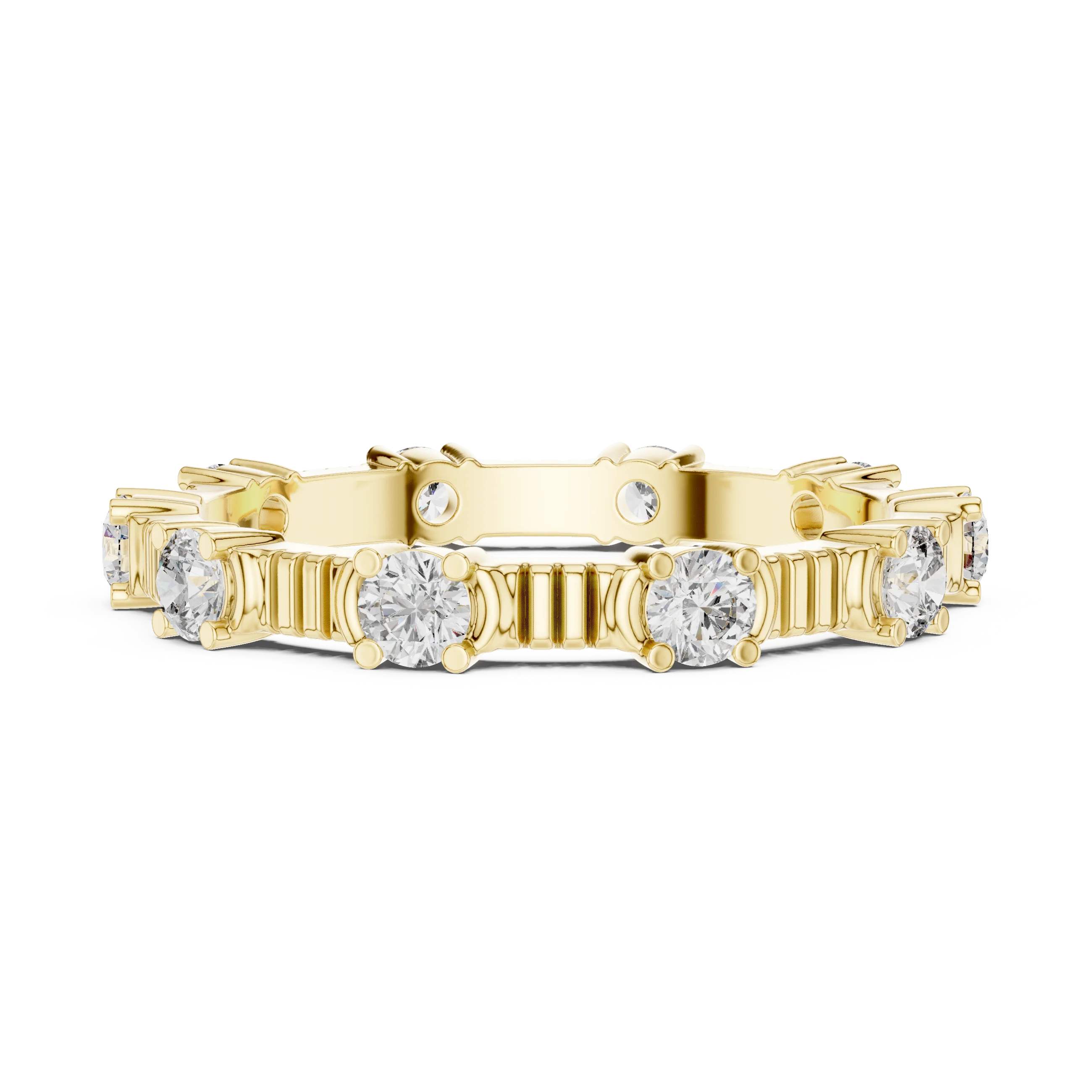 Moissanite Round Eternity Band 0.65 CTW Brilliant Cut