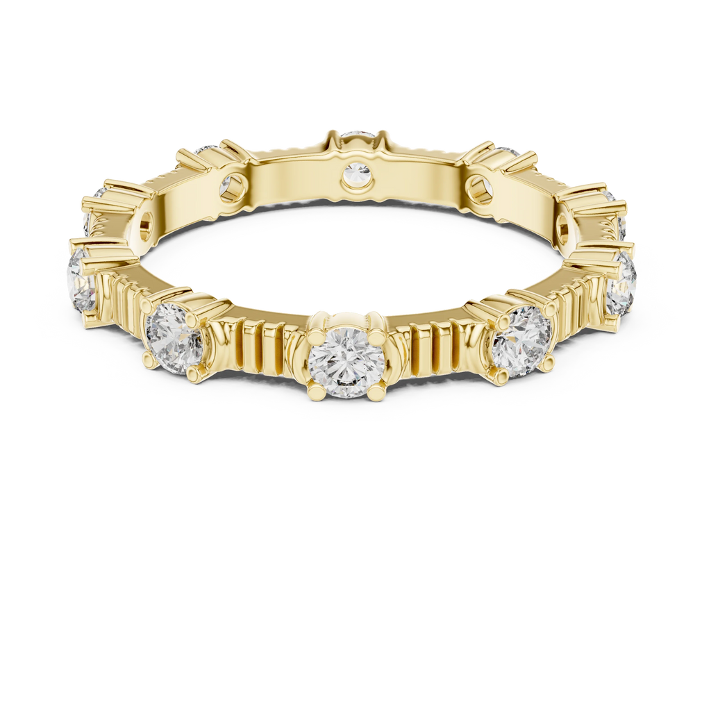 Moissanite Round Eternity Band 0.65 CTW Brilliant Cut