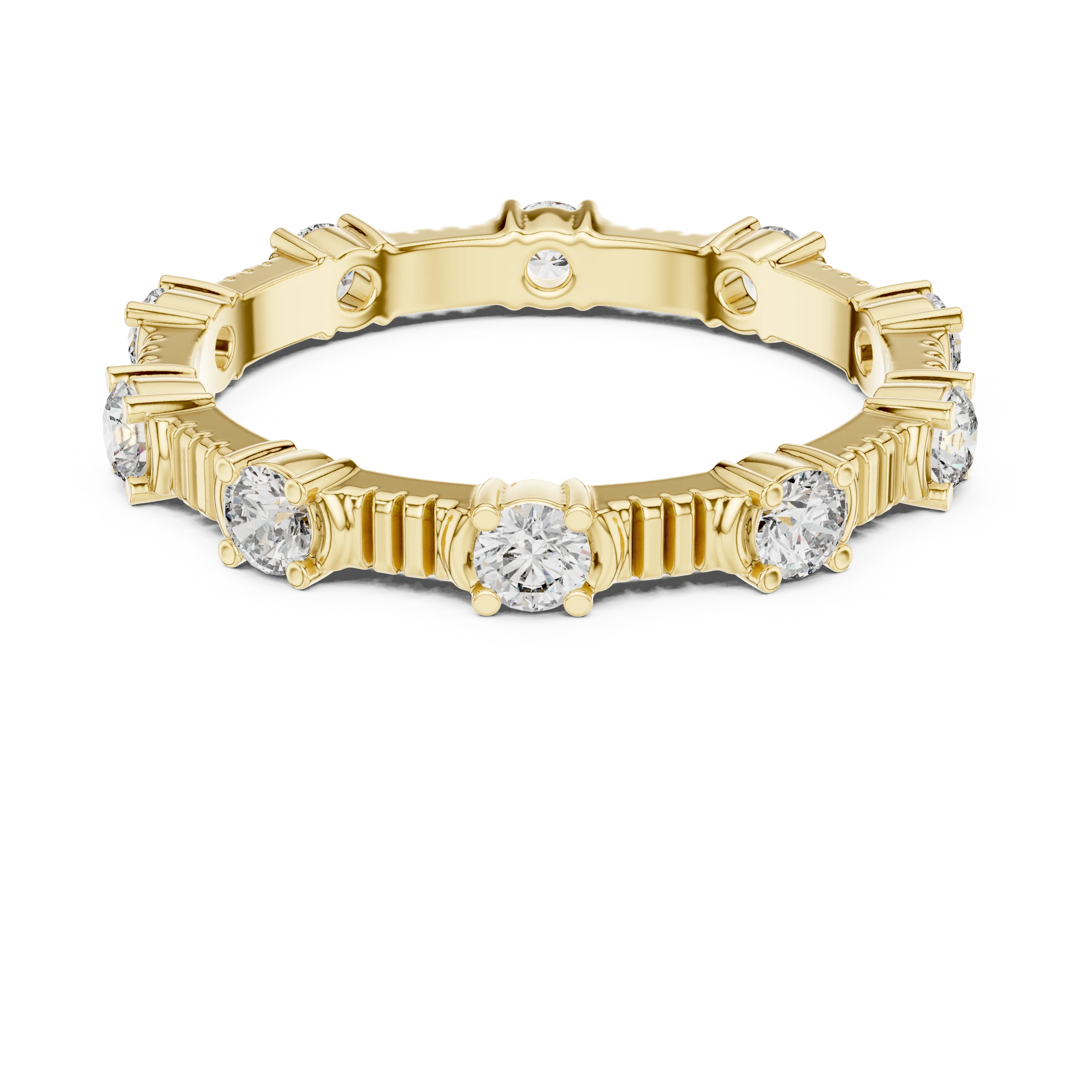 Moissanite Round Eternity Band 0.65 CTW Brilliant Cut