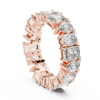 4.19 CTTW Multi-Shape Lab Diamond VVS 10K Gold Eternity Band