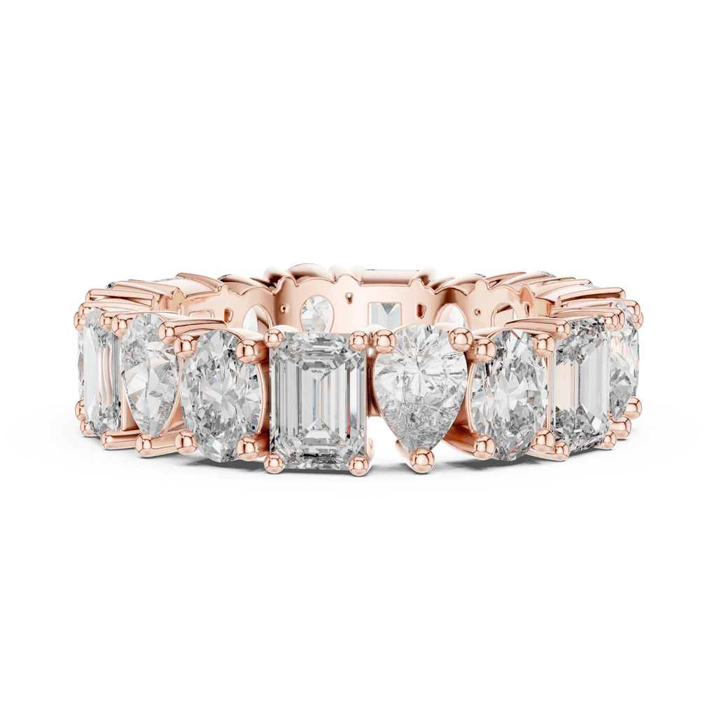 4.19 CTTW Multi-Shape Lab Diamond VVS 10K Gold Eternity Band