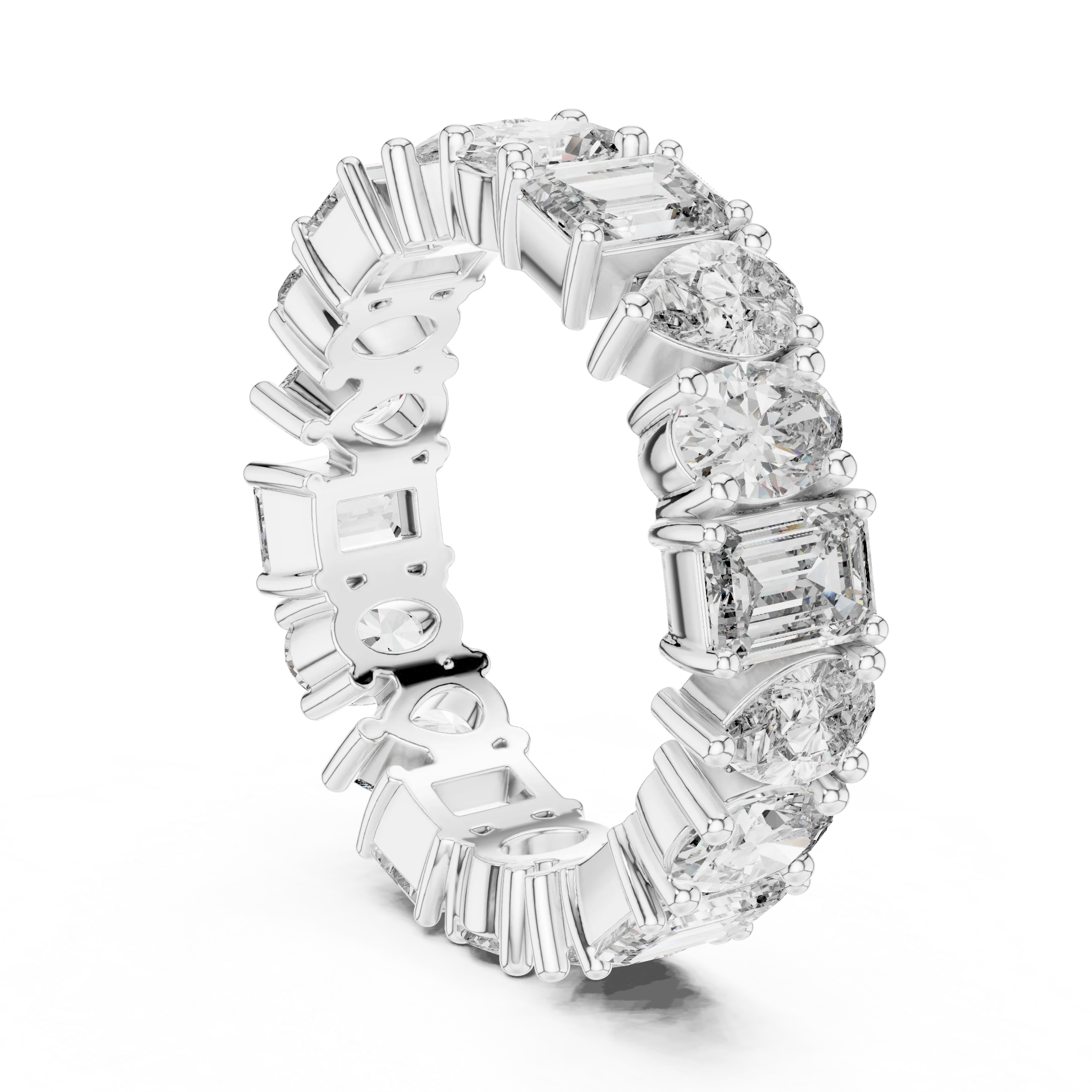 4.19 CTTW Multi-Shape Lab Diamond VVS 10K Gold Eternity Band