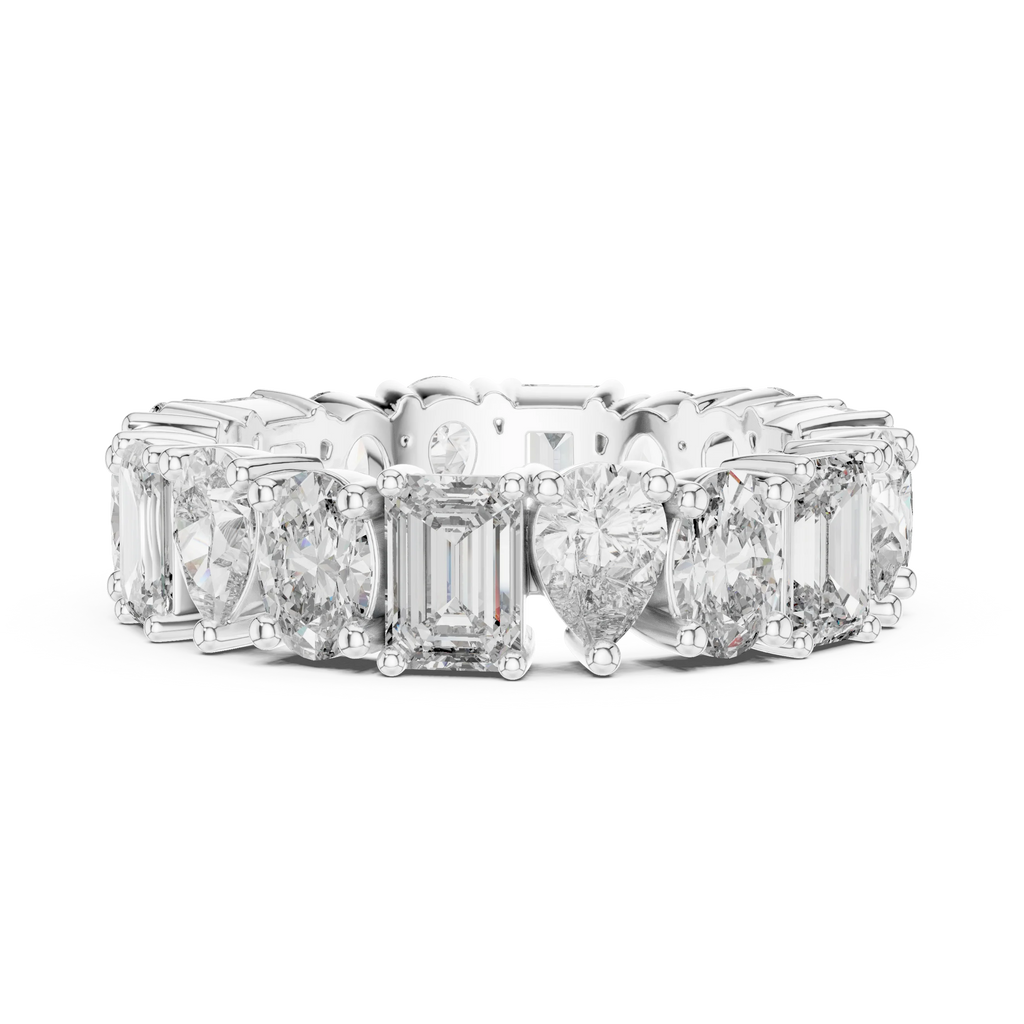4.19 CTTW Multi-Shape Lab Diamond VVS 10K Gold Eternity Band