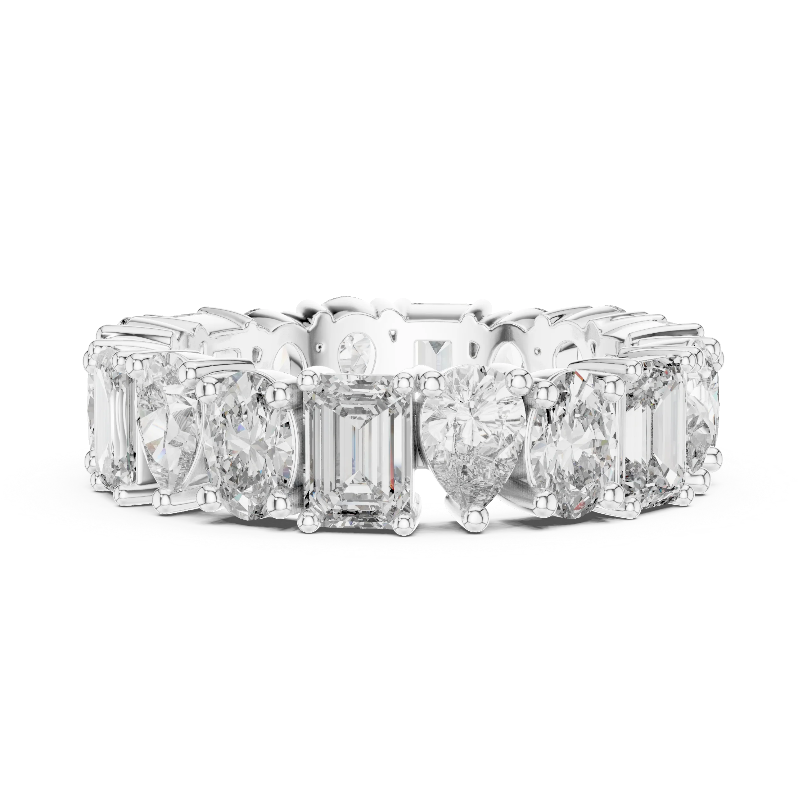 4.19 CTTW Multi-Shape Lab Diamond VVS 10K Gold Eternity Band