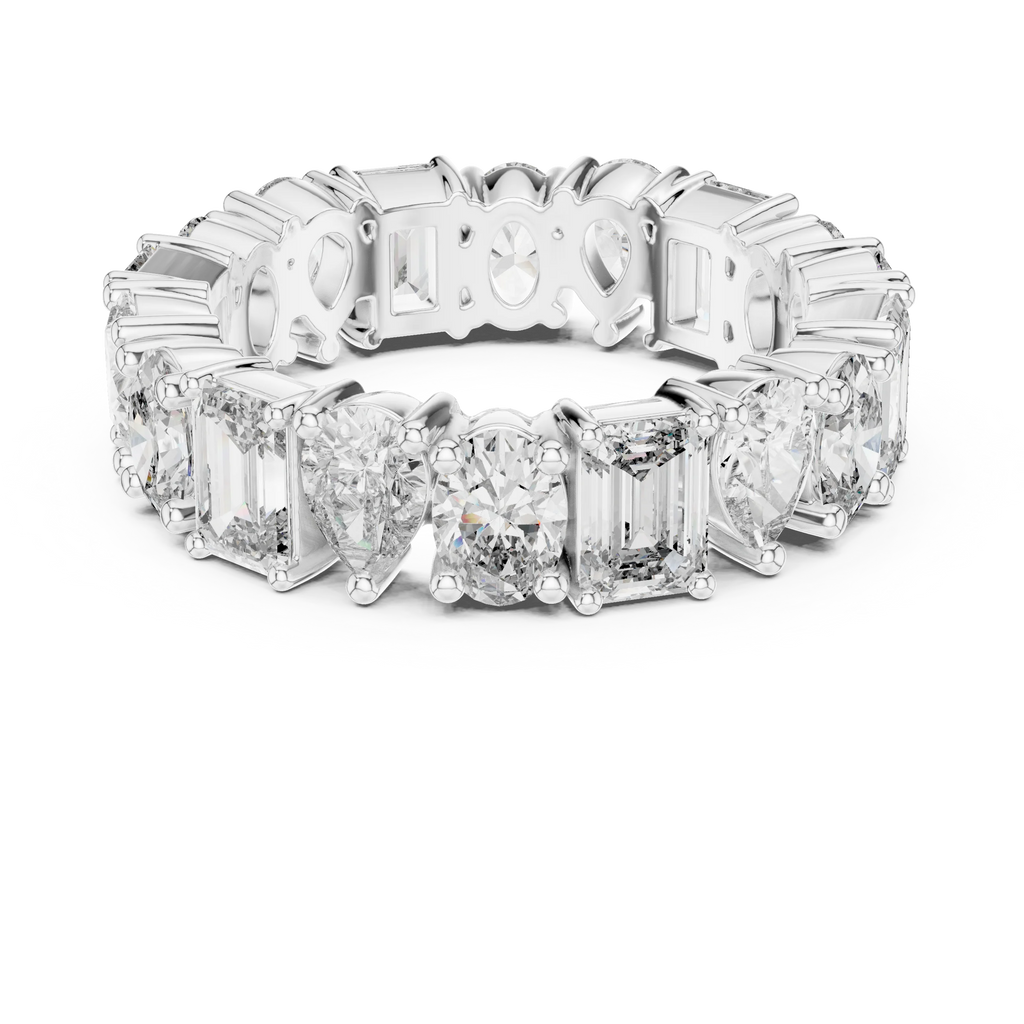 4.19 CTTW Multi-Shape Lab Diamond VVS 10K Gold Eternity Band
