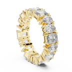 4.19 CTTW Multi-Shape Lab Diamond VVS 10K Gold Eternity Band