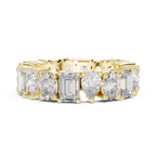 4.19 CTTW Multi-Shape Lab Diamond VVS 10K Gold Eternity Band