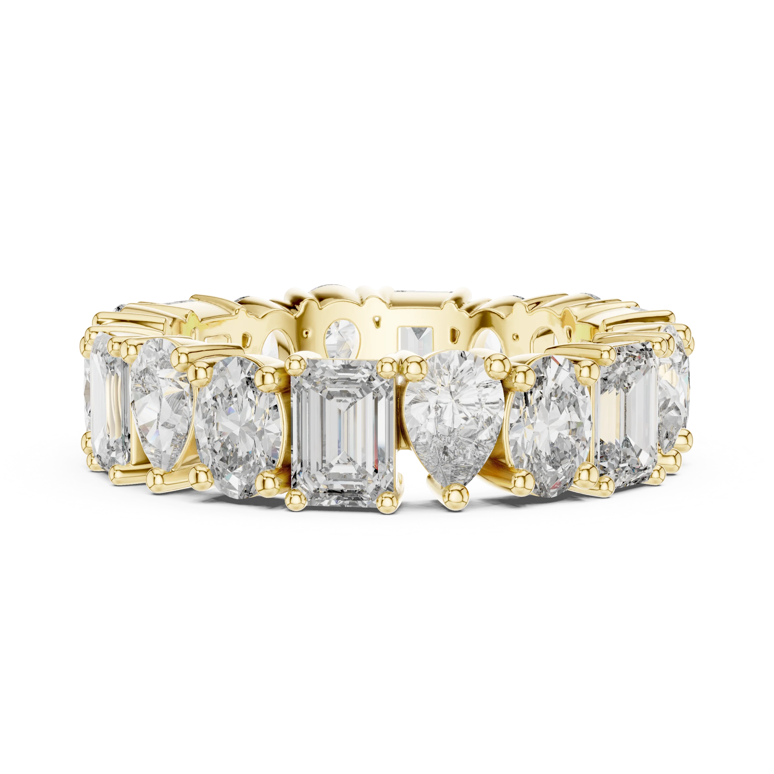 4.19 CTTW Multi-Shape Lab Diamond VVS 10K Gold Eternity Band