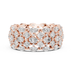 3.28 CT Shared Prong Oval Moissanite Engagement Ring