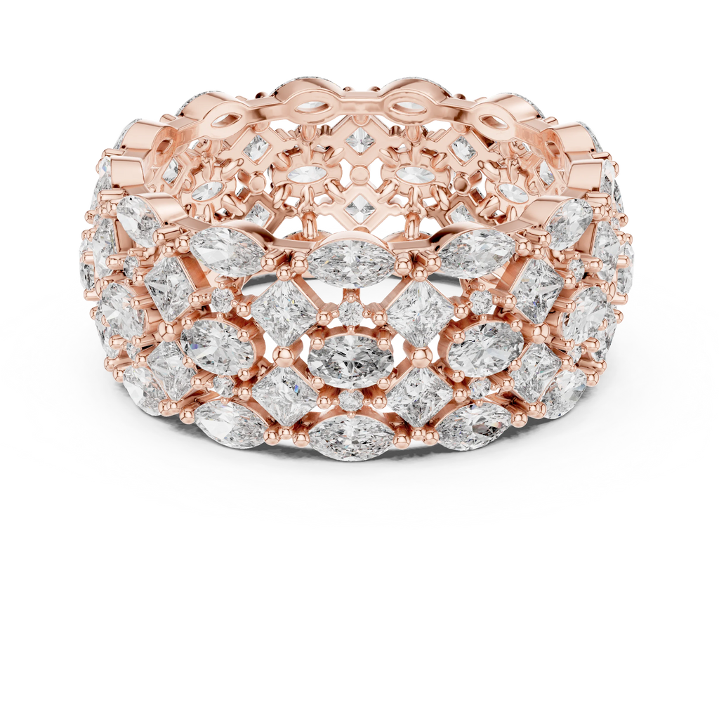 3.28 CT Shared Prong Oval Moissanite Engagement Ring