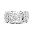 3.28 CT Shared Prong Oval Moissanite Engagement Ring