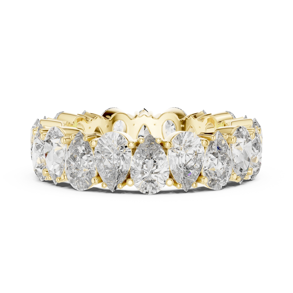 14K Gold Round Lab Diamond Eternity Band