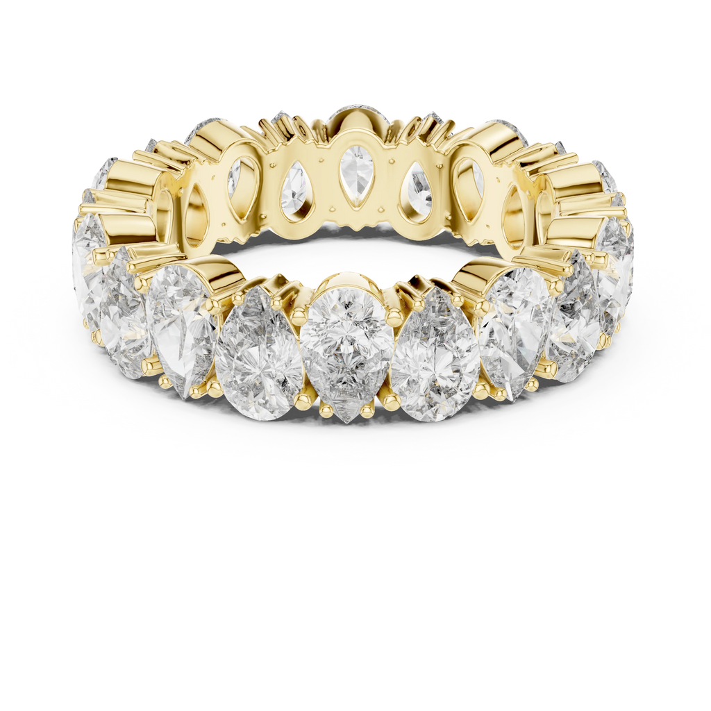 14K Gold Round Lab Diamond Eternity Band