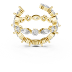 18K Gold Cluster Round Marquise Lab Diamond VVS Wedding Ring