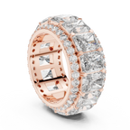 14K White Gold Round VVS1 Moissanite Ring 12.51 CT