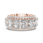 14K White Gold Round VVS1 Moissanite Ring 12.51 CT