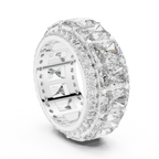 14K White Gold Round VVS1 Moissanite Ring 12.51 CT