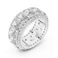 14K White Gold Round VVS1 Moissanite Ring 12.51 CT