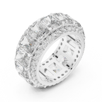 14K White Gold Round VVS1 Moissanite Ring 12.51 CT