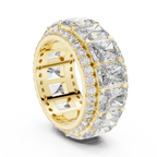 14K White Gold Round VVS1 Moissanite Ring 12.51 CT