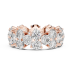 Round Moissanite Pave VVS1 D Color Engagement Ring