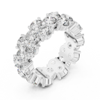 Round Moissanite Pave VVS1 D Color Engagement Ring
