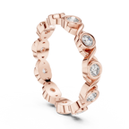 10K Gold Round Moissanite Handcrafted Eternity Band 2.25 CTW