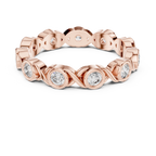 10K Gold Round Moissanite Handcrafted Eternity Band 2.25 CTW