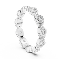 10K Gold Round Moissanite Handcrafted Eternity Band 2.25 CTW