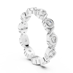 10K Gold Round Moissanite Handcrafted Eternity Band 2.25 CTW