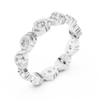 10K Gold Round Moissanite Handcrafted Eternity Band 2.25 CTW