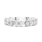 10K Gold Round Moissanite Handcrafted Eternity Band 2.25 CTW