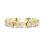 10K Gold Round Moissanite Handcrafted Eternity Band 2.25 CTW