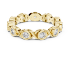 10K Gold Round Moissanite Handcrafted Eternity Band 2.25 CTW