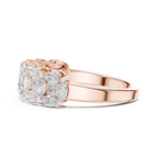 14K Gold Marquise Lab Diamond Anniversary Ring 1.20 CTW