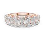 14K Gold Marquise Lab Diamond Anniversary Ring 1.20 CTW