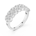 14K Gold Marquise Lab Diamond Anniversary Ring 1.20 CTW