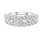 14K Gold Marquise Lab Diamond Anniversary Ring 1.20 CTW