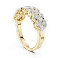 14K Gold Marquise Lab Diamond Anniversary Ring 1.20 CTW