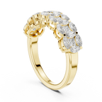 14K Gold Marquise Lab Diamond Anniversary Ring 1.20 CTW