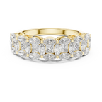 14K Gold Marquise Lab Diamond Anniversary Ring 1.20 CTW
