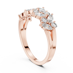 0.69 CT Lab Diamond VVS Marquise 10K Anniversary Ring