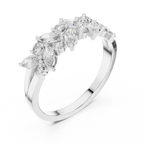 0.69 CT Lab Diamond VVS Marquise 10K Anniversary Ring