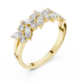 0.69 CT Lab Diamond VVS Marquise 10K Anniversary Ring