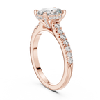 Hidden Halo Oval Moissanite Engagement Ring Brilliant Cut 1.97 CTW
