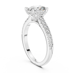Hidden Halo Oval Moissanite Engagement Ring Brilliant Cut 1.97 CTW