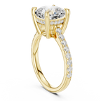 Delicate Hidden Halo 4.59 CTW Cushion Moissanite Engagement Diamond Ring  in 14K White Gold