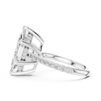 Delicate Hidden Halo 4.59 CTW Marquise Moissanite Engagement Diamond Ring  in 14K White Gold
