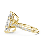 Delicate Hidden Halo 4.59 CTW Marquise Moissanite Engagement Diamond Ring  in 14K White Gold